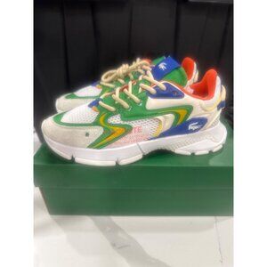 Lacoste Mens Active 4851 Sneakers Multicolor Green Mesh/Suede Size 8 UK/9 US